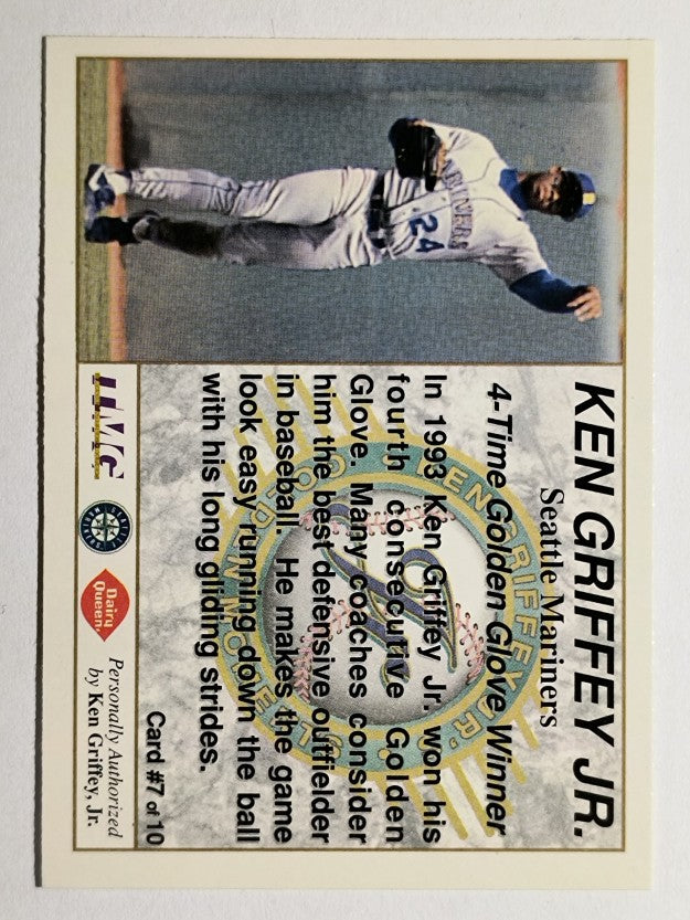 1994 Griffey Dairy Queen #7 Ken Griffey Jr./4-Time Gold Glove Winner