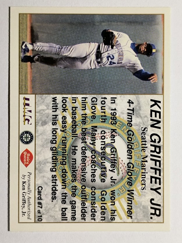 1994 Griffey Dairy Queen #7 Ken Griffey Jr./4-Time Gold Glove Winner
