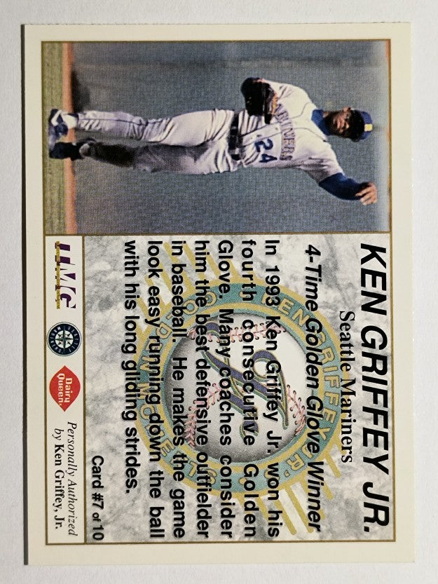 1994 Griffey Dairy Queen #7 Ken Griffey Jr./4-Time Gold Glove Winner