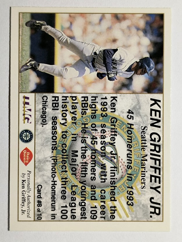 1994 Griffey Dairy Queen #8 Ken Griffey Jr./45 Home Runs in 1993