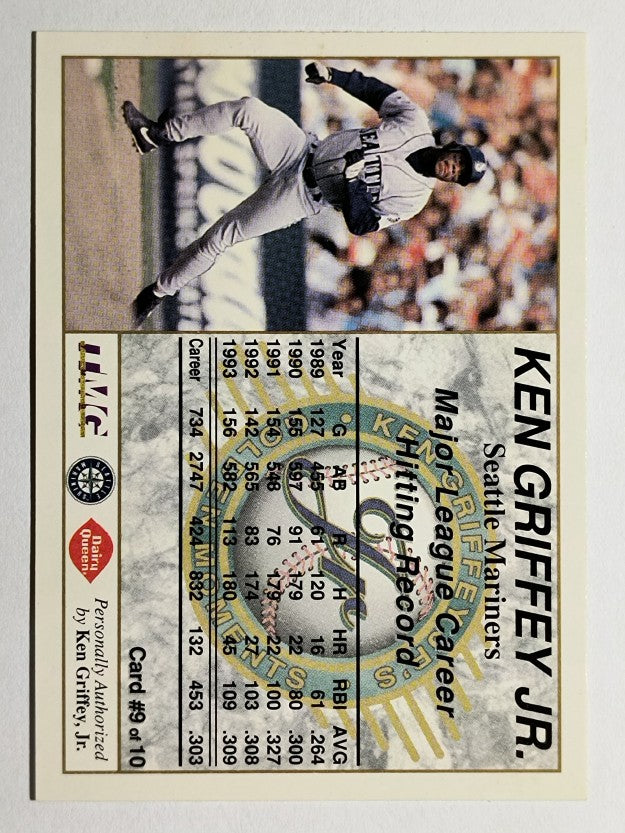 1994 Griffey Dairy Queen #9 Ken Griffey Jr./Major League Career Hitting Record