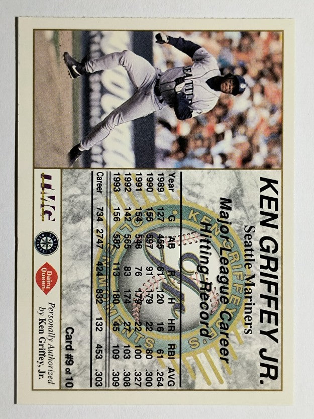 1994 Griffey Dairy Queen #9 Ken Griffey Jr./Major League Career Hitting Record