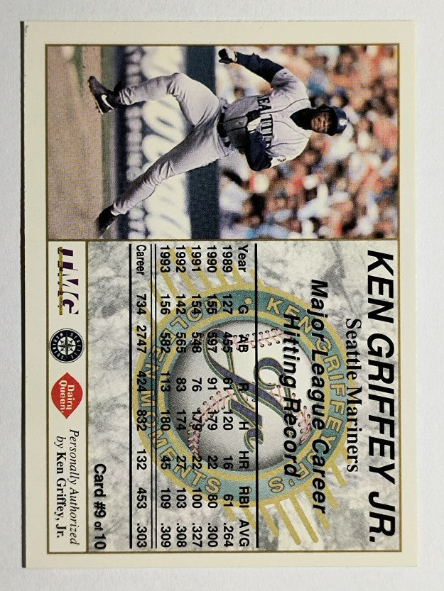 1994 Griffey Dairy Queen #9 Ken Griffey Jr./Major League Career Hitting Record