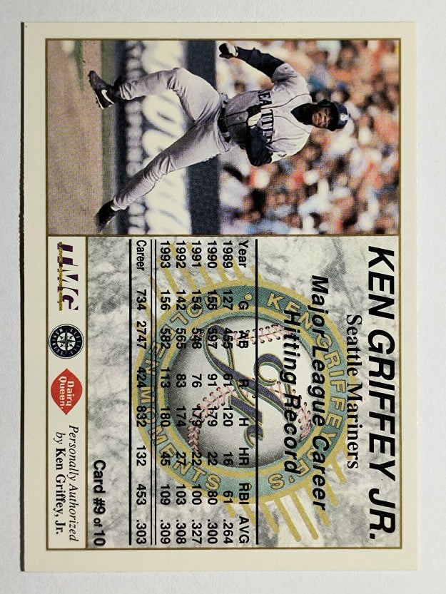 1994 Griffey Dairy Queen #9 Ken Griffey Jr./Major League Career Hitting Record