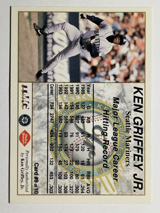 1994 Griffey Dairy Queen #9 Ken Griffey Jr./Major League Career Hitting Record