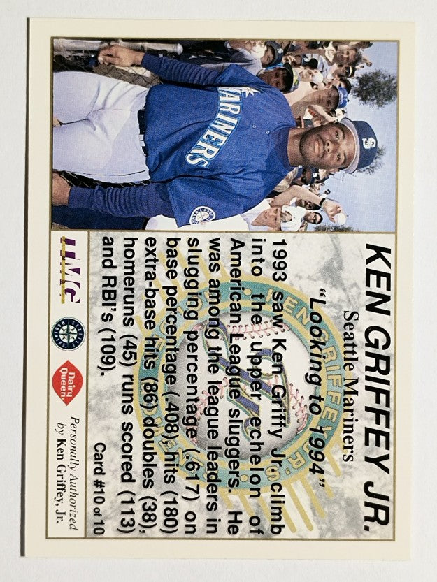 1994 Griffey Dairy Queen #10 Ken Griffey Jr./Looking to 1994