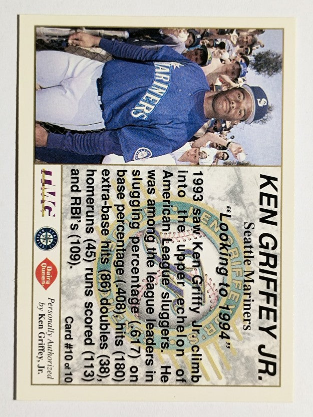 1994 Griffey Dairy Queen #10 Ken Griffey Jr./Looking to 1994