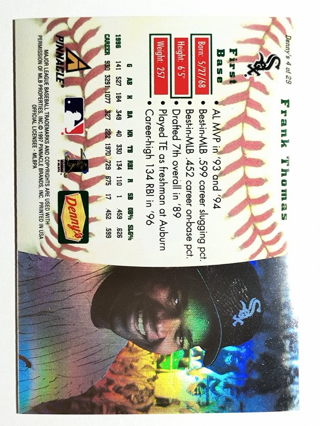 1997 Denny's Holograms #4 Frank Thomas