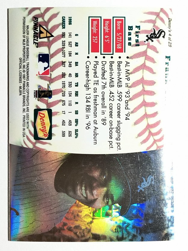 1997 Denny's Holograms #4 Frank Thomas