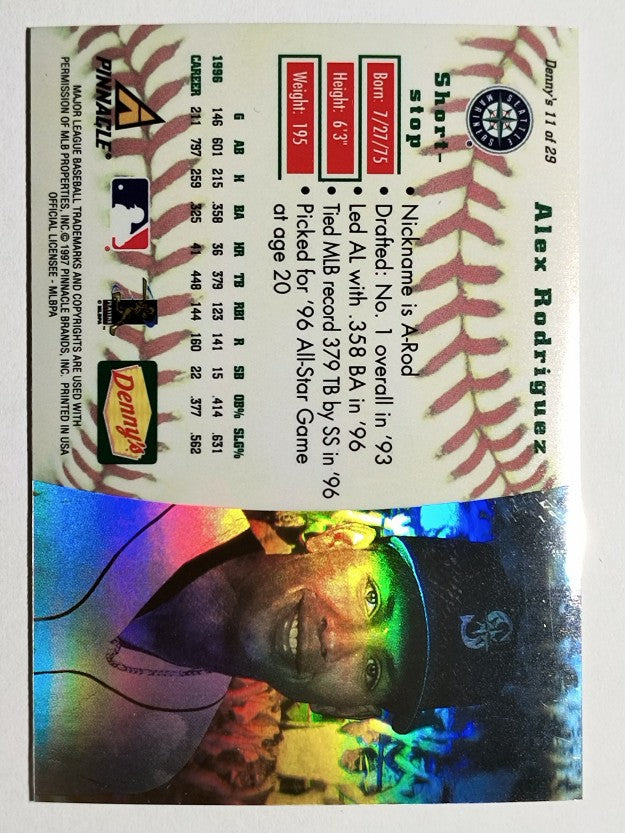 1997 Denny's Holograms #11 Alex Rodriguez