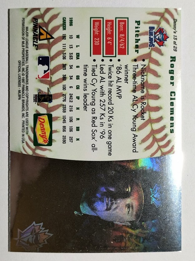 1997 Denny's Holograms #13 Roger Clemens