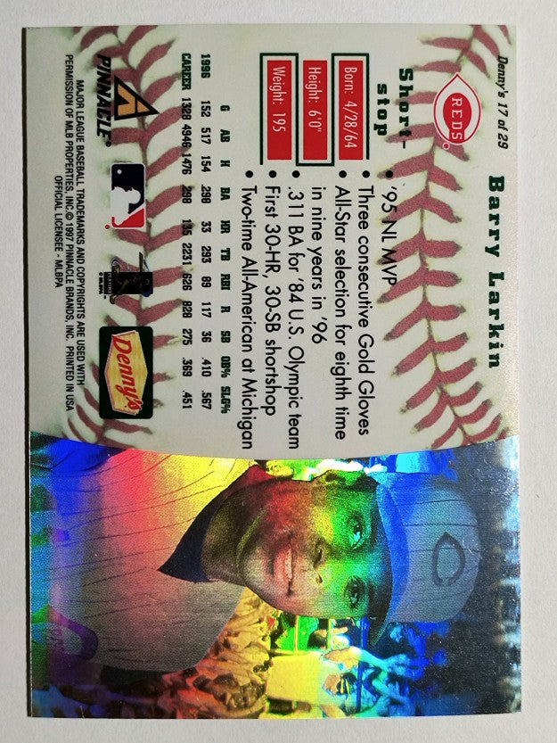 1997 Denny's Holograms #17 Barry Larkin