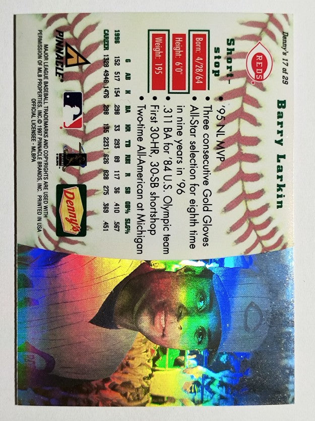 1997 Denny's Holograms #17 Barry Larkin