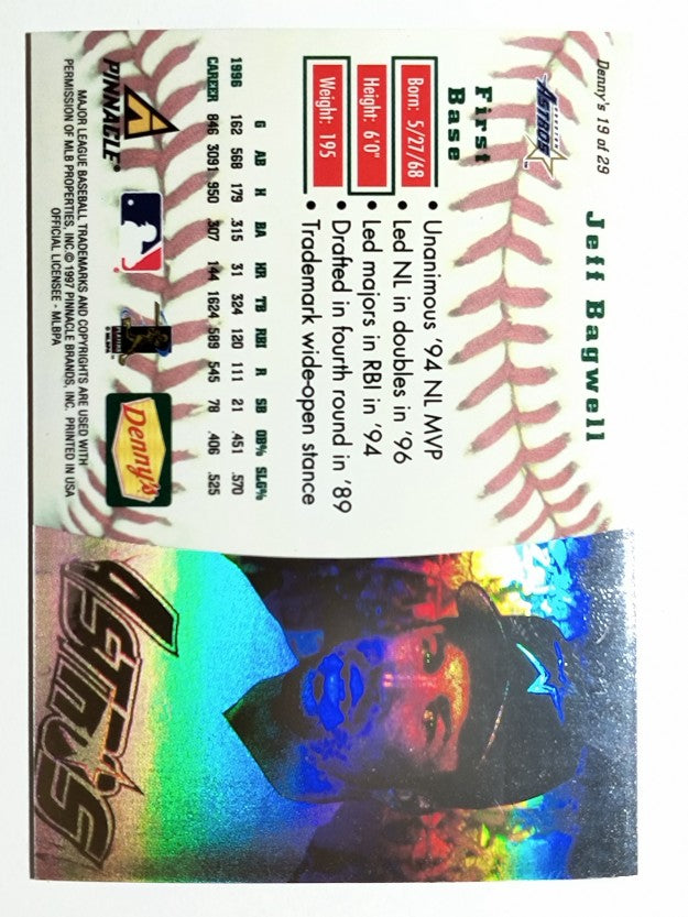 1997 Denny's Holograms #19 Jeff Bagwell