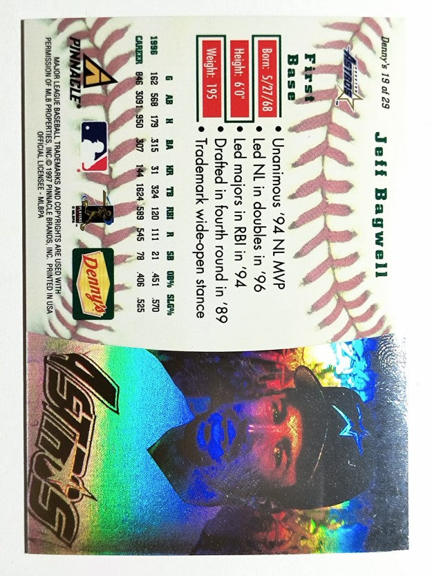 1997 Denny's Holograms #19 Jeff Bagwell