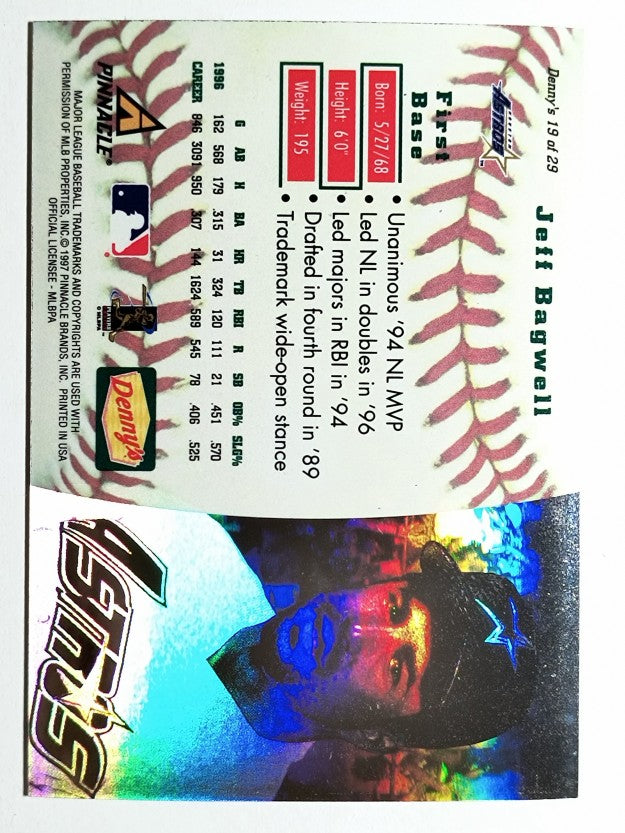 1997 Denny's Holograms #19 Jeff Bagwell