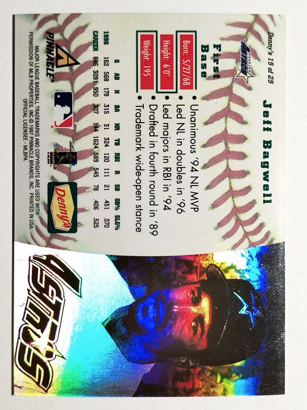 1997 Denny's Holograms #19 Jeff Bagwell