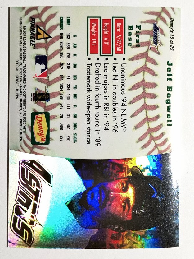 1997 Denny's Holograms #19 Jeff Bagwell