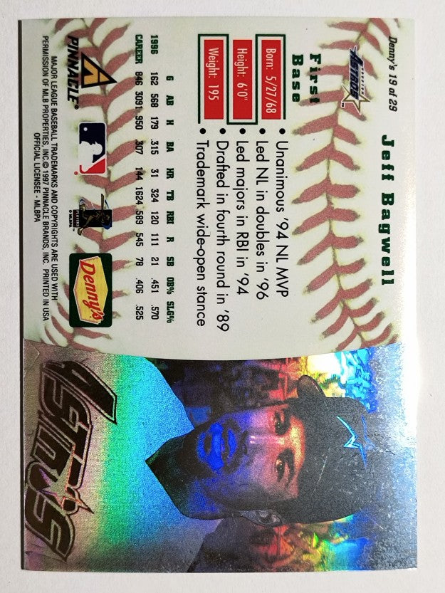 1997 Denny's Holograms #19 Jeff Bagwell