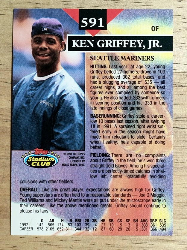 1993 Stadium Club #591 Ken Griffey Jr. MC