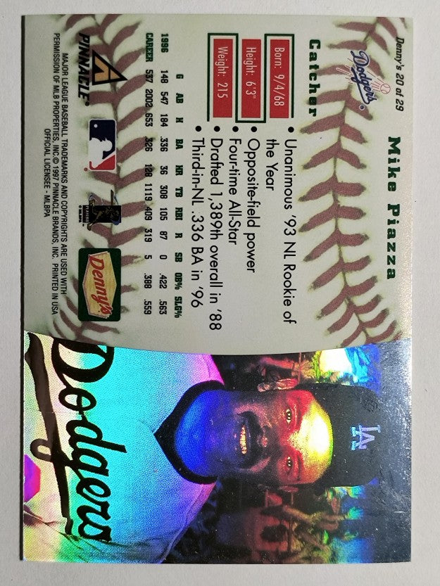 1997 Denny's Holograms #20 Mike Piazza