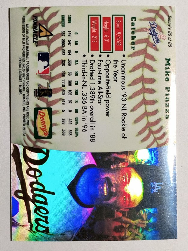1997 Denny's Holograms #20 Mike Piazza