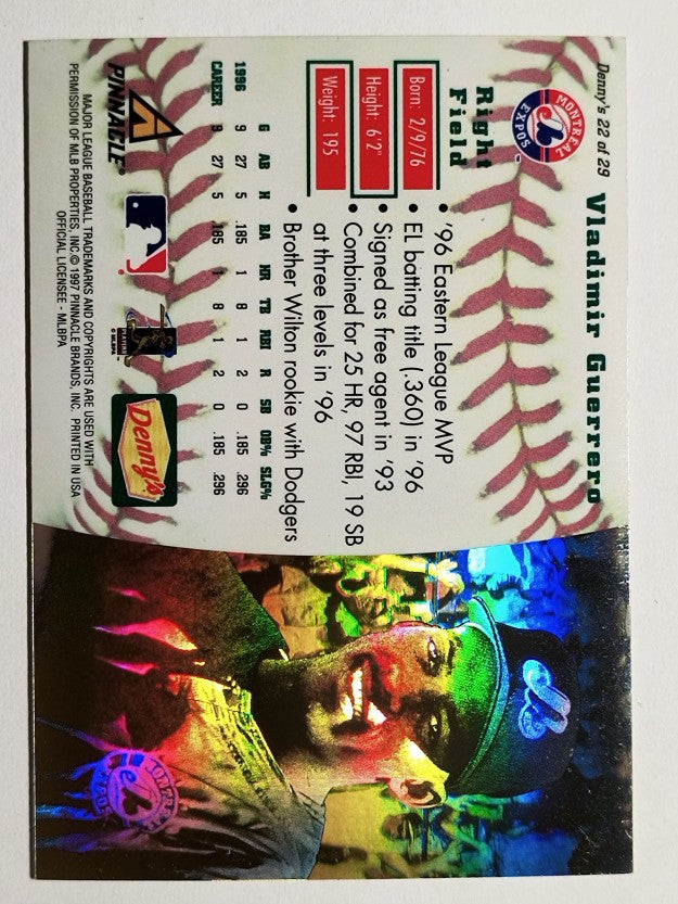 1997 Denny's Holograms #22 Vladimir Guerrero