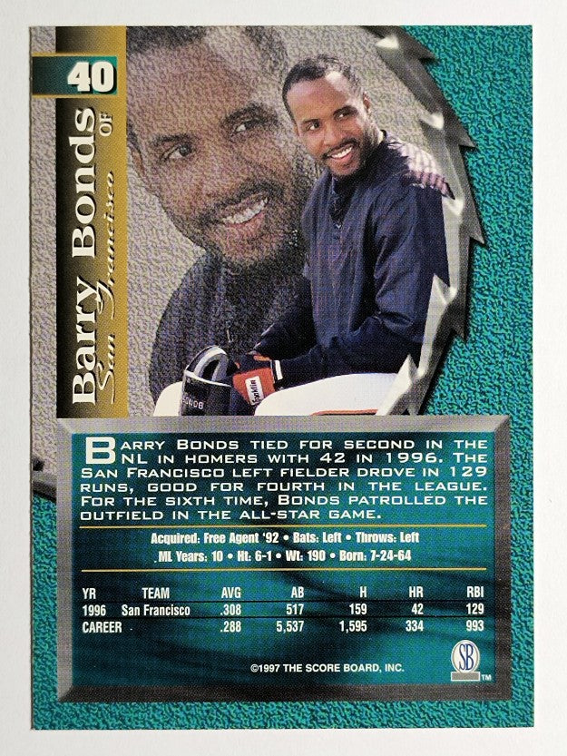 1997 Score Board Talk N' Sports #40 Barry Bonds