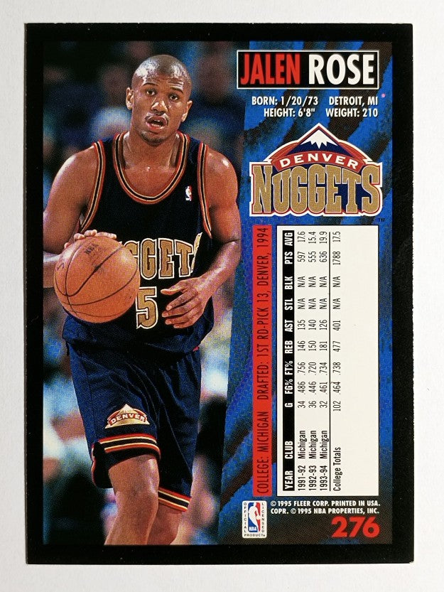1994-95 Fleer #276 Jalen Rose RC (NM)