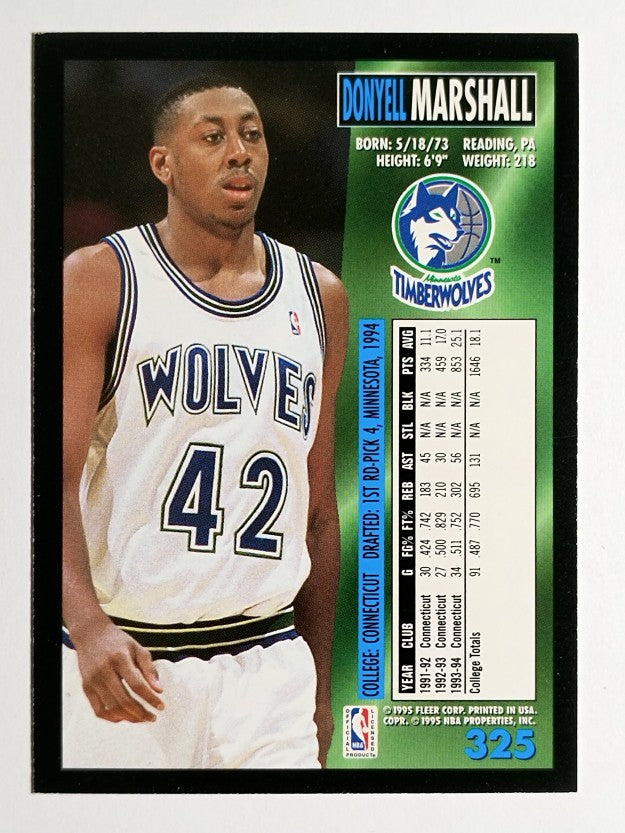 1994-95 Fleer #325 Donyell Marshall RC
