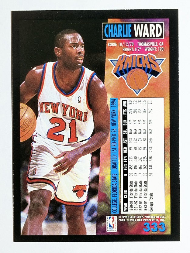 1994-95 Fleer #333 Charlie Ward RC