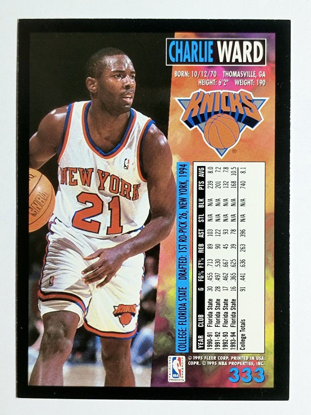 1994-95 Fleer #333 Charlie Ward RC