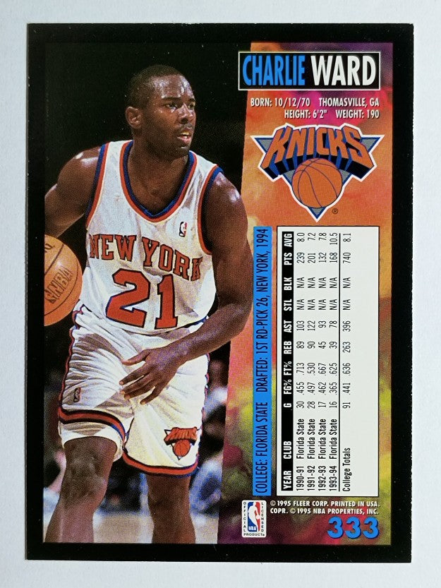 1994-95 Fleer #333 Charlie Ward RC