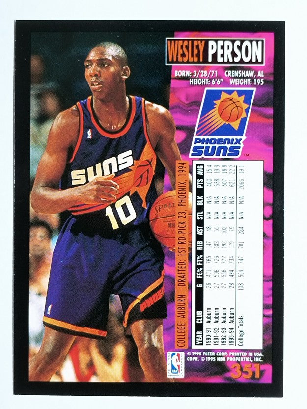 1994-95 Fleer #351 Wesley Person RC