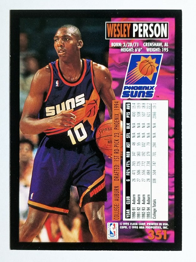 1994-95 Fleer #351 Wesley Person RC