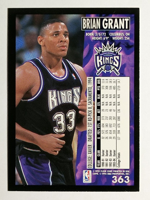 1994-95 Fleer #363 Brian Grant RC