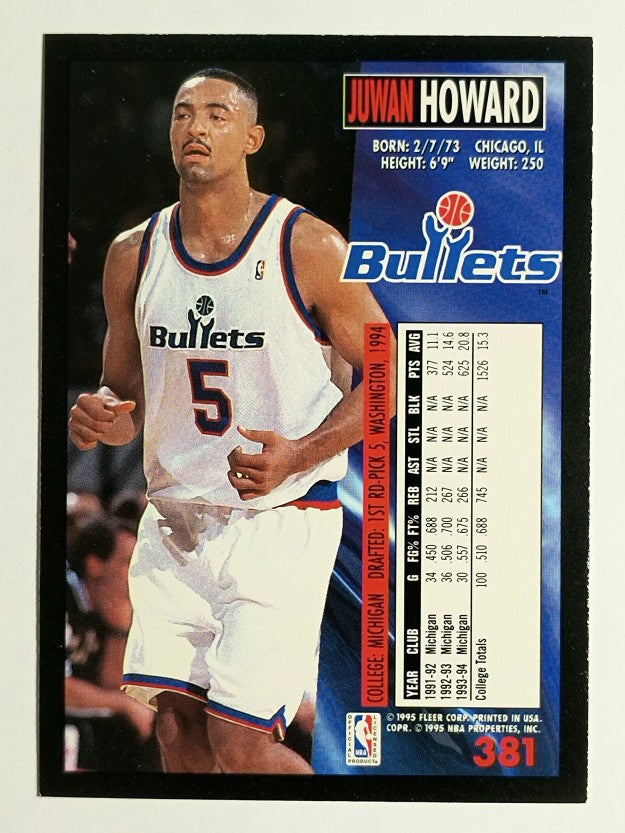 1994-95 Fleer #381 Juwan Howard RC