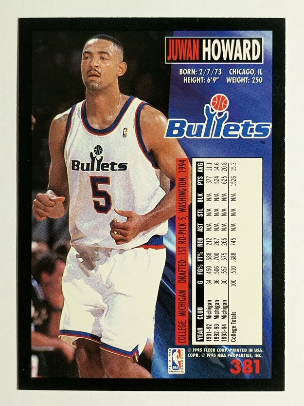 1994-95 Fleer #381 Juwan Howard RC