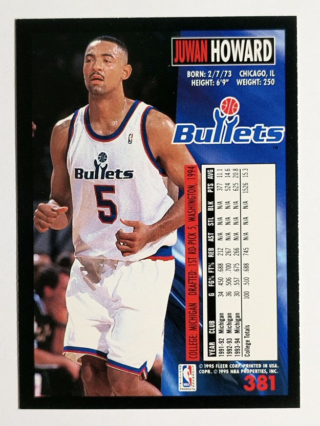 1994-95 Fleer #381 Juwan Howard RC