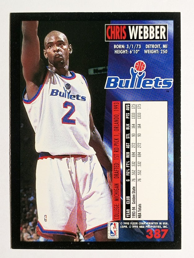 1994-95 Fleer #387 Chris Webber