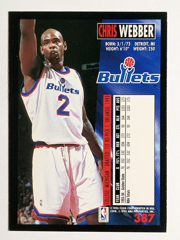 1994-95 Fleer #387 Chris Webber
