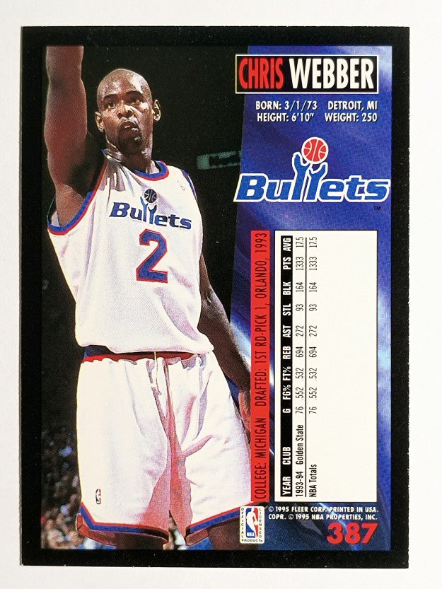 1994-95 Fleer #387 Chris Webber