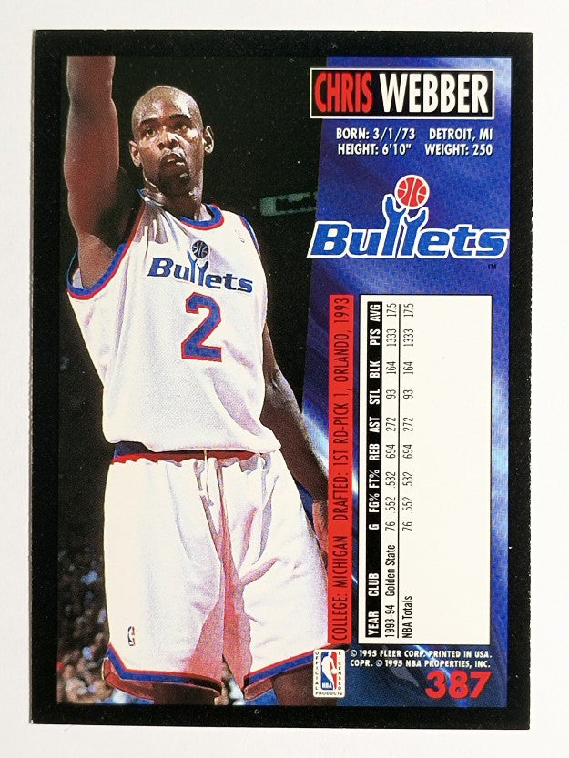 1994-95 Fleer #387 Chris Webber