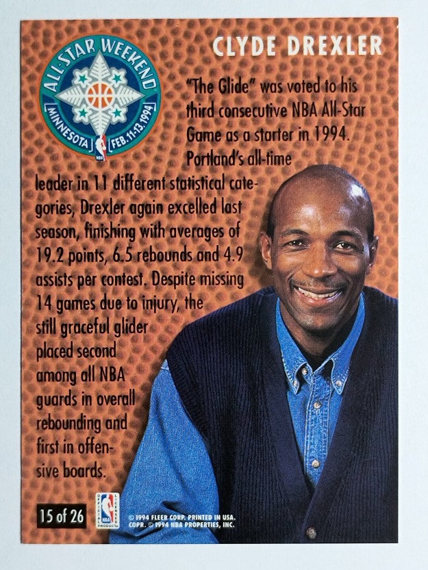 1994-95 Fleer All-Stars #15 Clyde Drexler