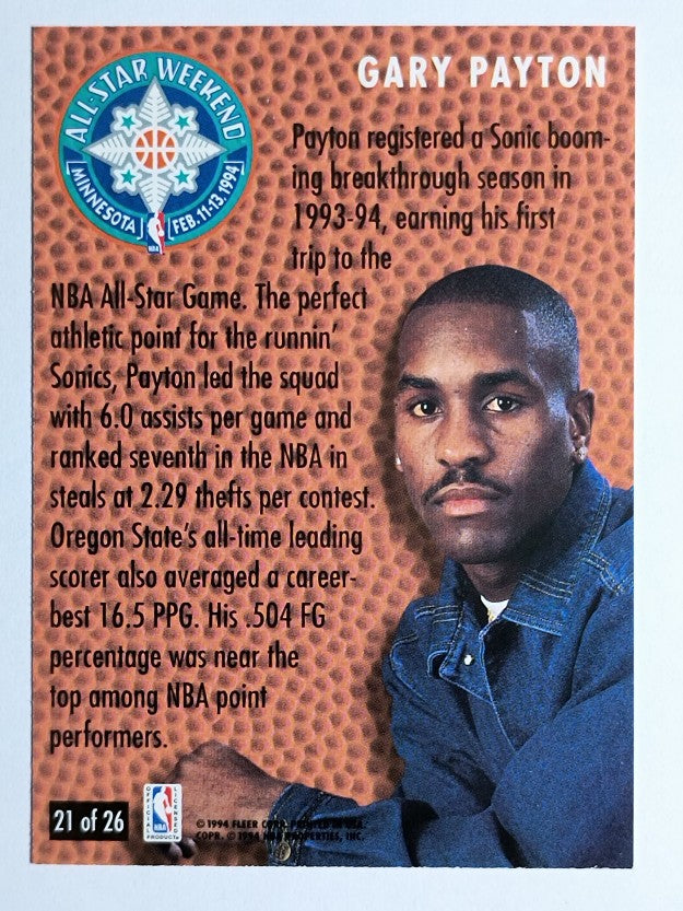 1994-95 Fleer All-Stars #21 Gary Payton