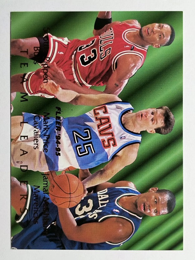 1994-95 Fleer Team Leaders #2 Scottie Pippen/Mark Price/Jamal Mashburn