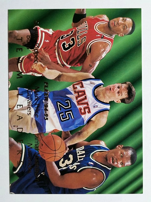 1994-95 Fleer Team Leaders #2 Scottie Pippen/Mark Price/Jamal Mashburn