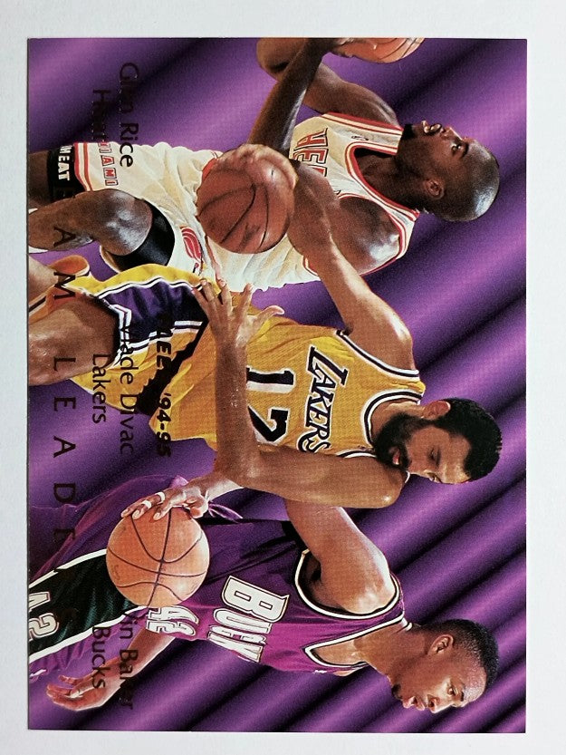 1994-95 Fleer Team Leaders #5 Vlade Divac/Glen Rice/Vin Baker
