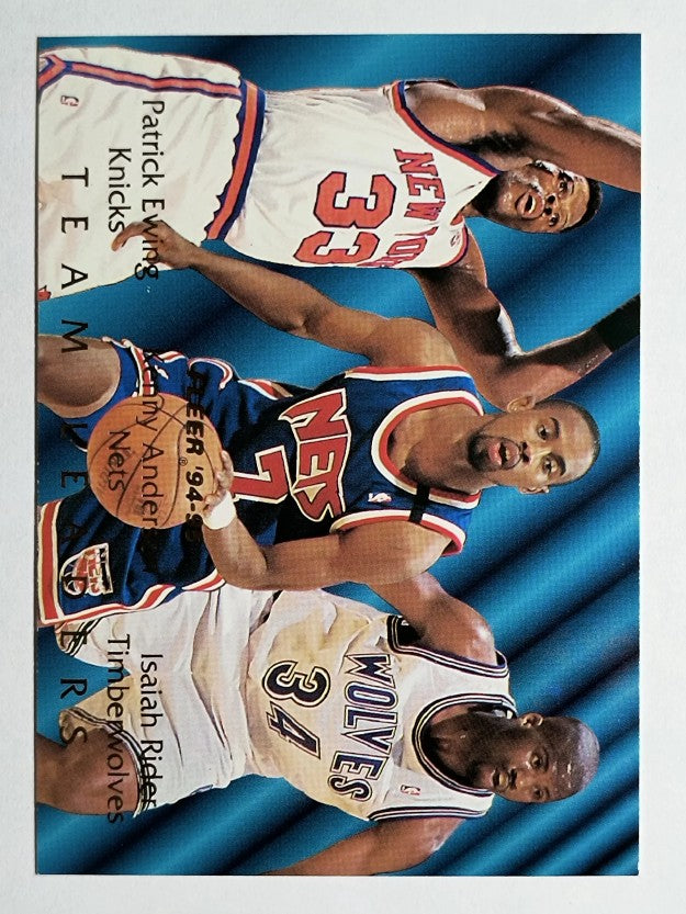 1994-95 Fleer Team Leaders #6 Isaiah Rider/Kenny Anderson/Patrick Ewing