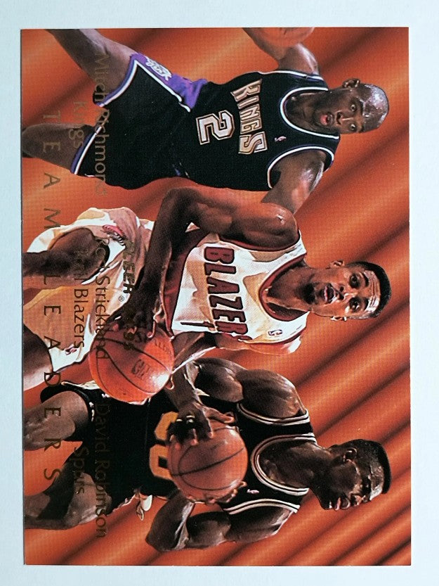 1994-95 Fleer Team Leaders #8 Rod Strickland/Mitch Richmond/David Robinson